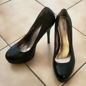 Zigi Soho Black Leather Platform High Heels – Size 9.5 – Excellent Condition